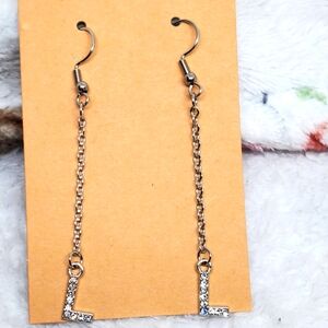 ‼️ L Initial Earrings, New